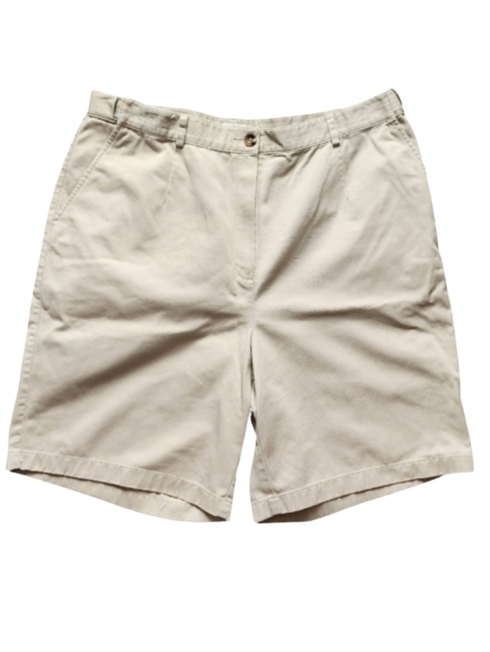 L.L. Bean Khaki Chino Shorts Original Fit Size 18 Cotton Classic Casual